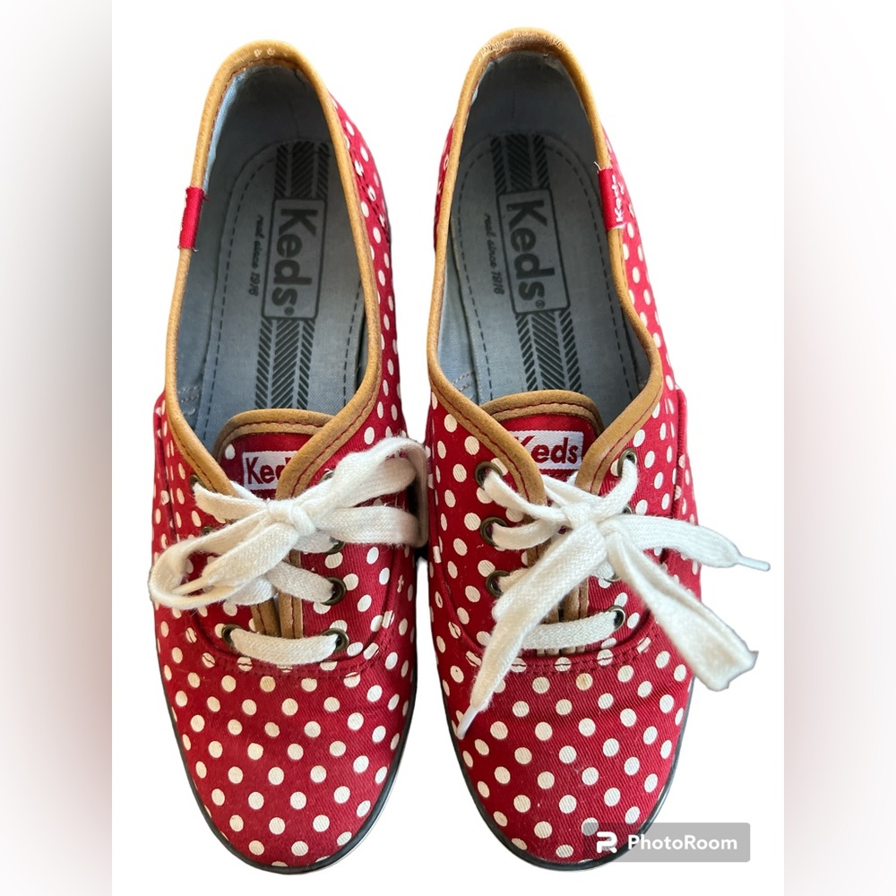 Keds Champion Micro Polka Dot Sneakers Shoes Women's sz 9.5.